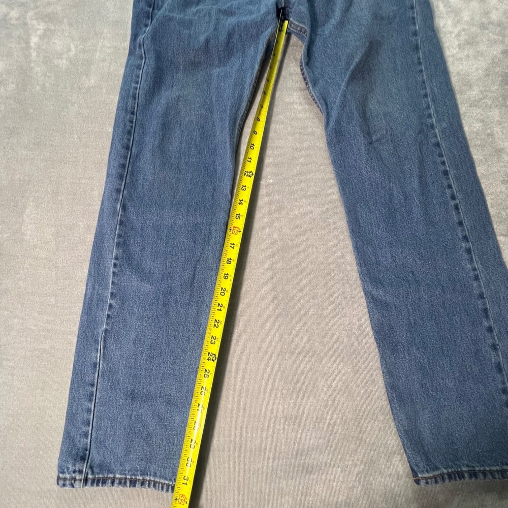 Levis 505 Regular Fit Straight Leg Jeans Mens 34x34 Medium Wash Blue Denim - Picture 3 of 7
